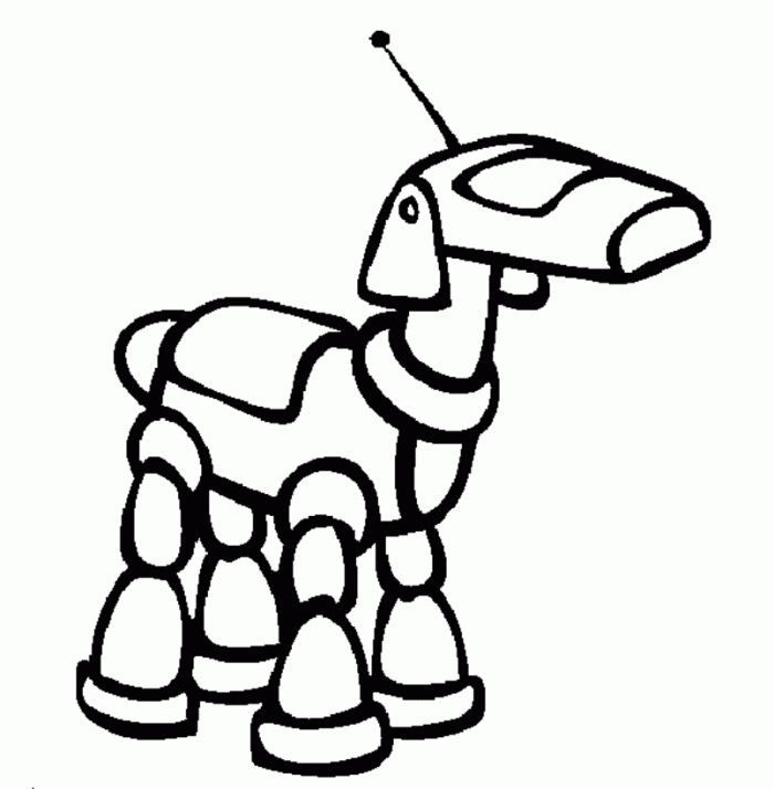 Robot Dog Coloring Pages For Kindergarten - Animal Coloring Pages
