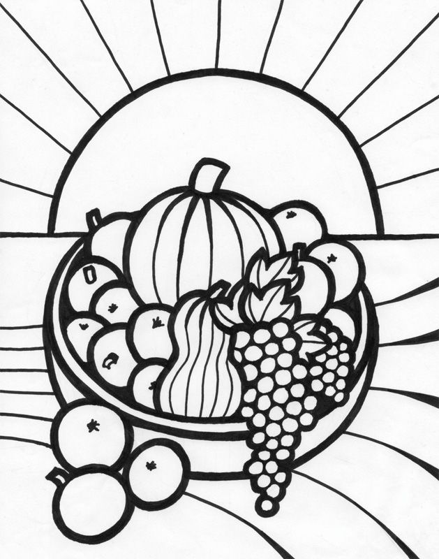 fruit basket picture coloring pages 4 - games the sun | games site