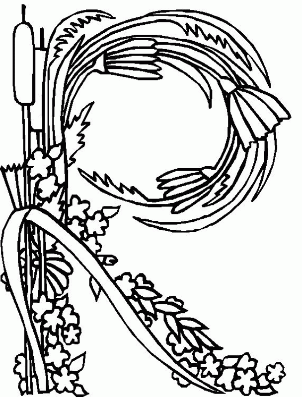 Alphabet Flower R Coloring Pages | Free Printable Coloring Pages