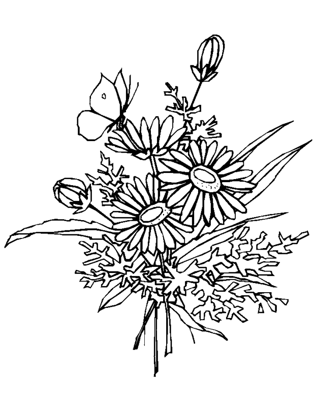 Printable coloring pages of flowers print free flowers coloring