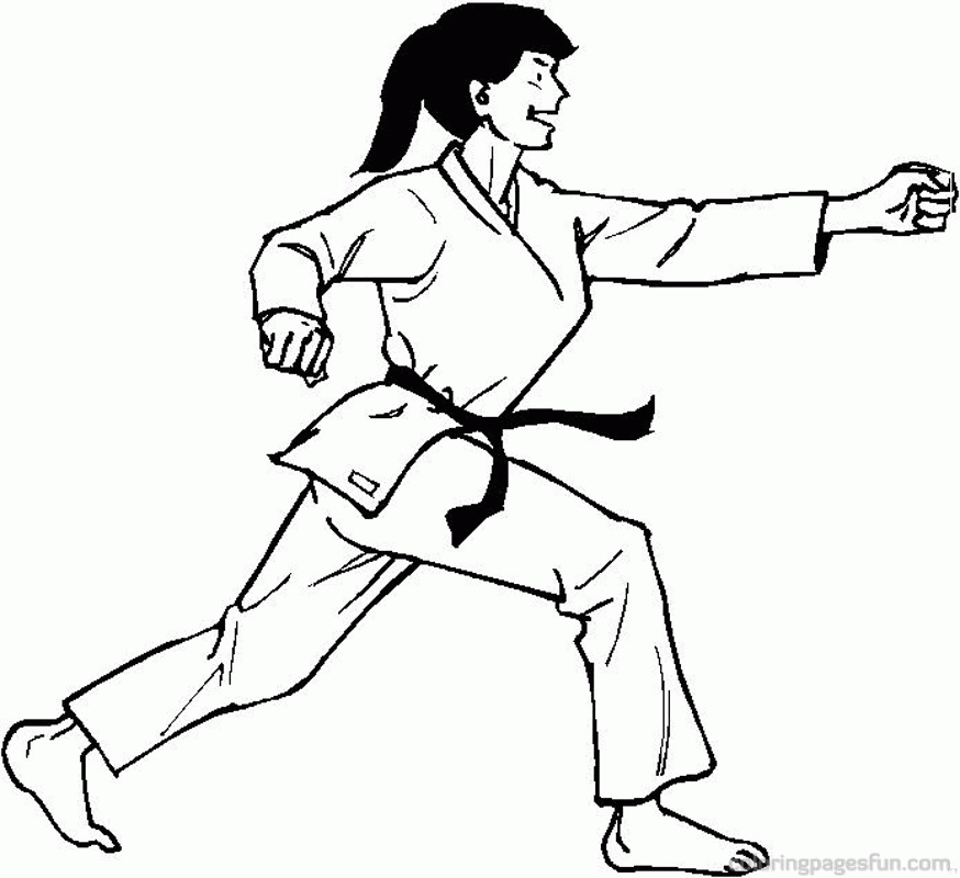Karate | Free Printable Coloring Pages – Coloringpagesfun.com