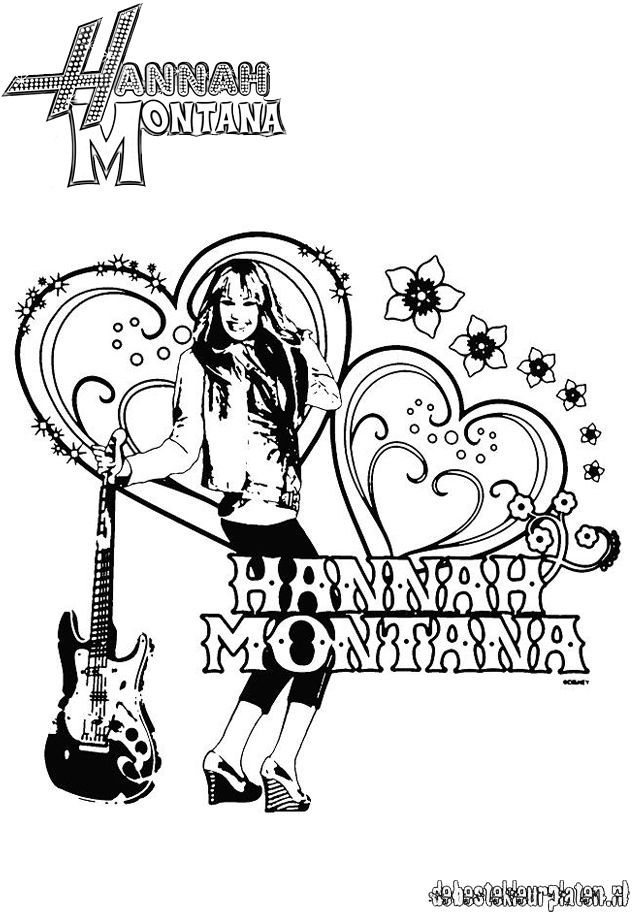 Hannah-Montana11 - Printable coloring pages