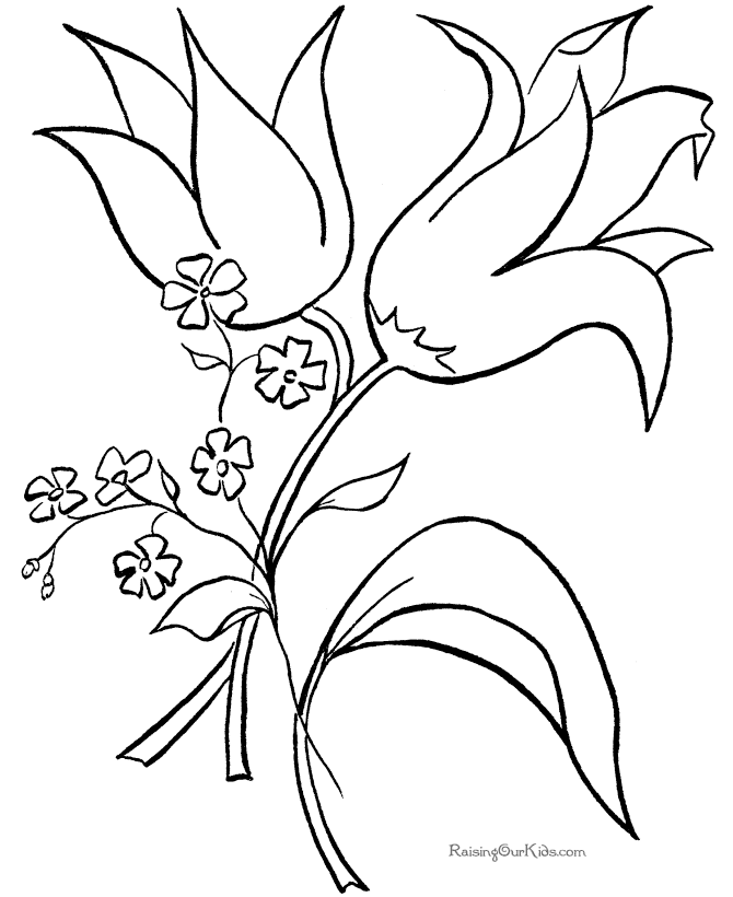 free flower coloring pages to print for kids | Great Coloring Pages