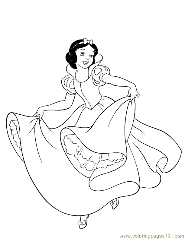 Coloring Pages Snow 09 (Cartoons > Snow White) - free printable