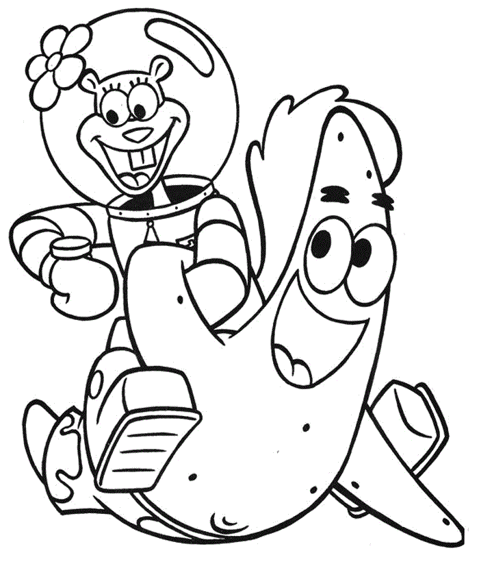 Patrick and Spongebob Singing Coloring Page - Nickelodeon Coloring
