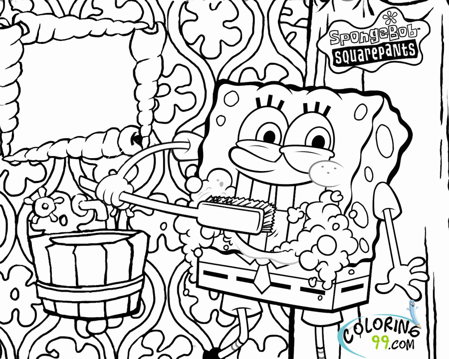 Sponge Bob Coloring Page - Free Coloring Pages For KidsFree