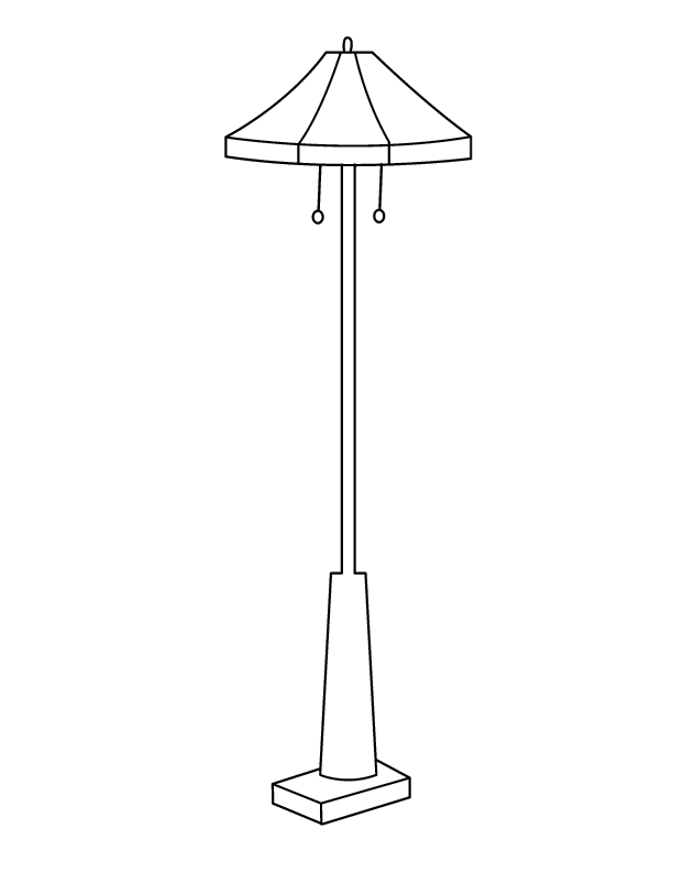 Lamp Coloring Sheet Lamp