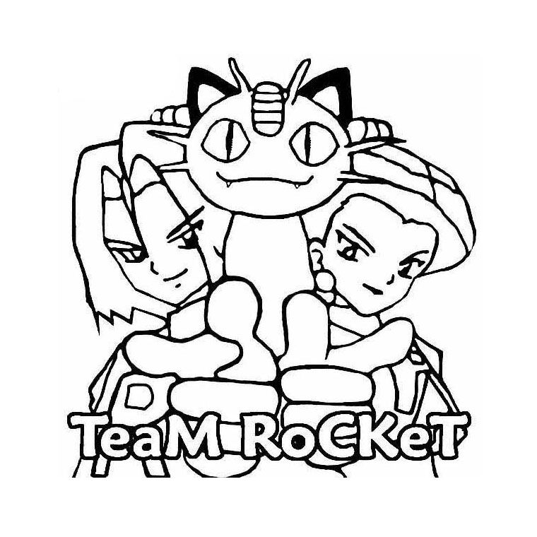 Coloriage Pokemon Team Rocket a Imprimer Gratuit