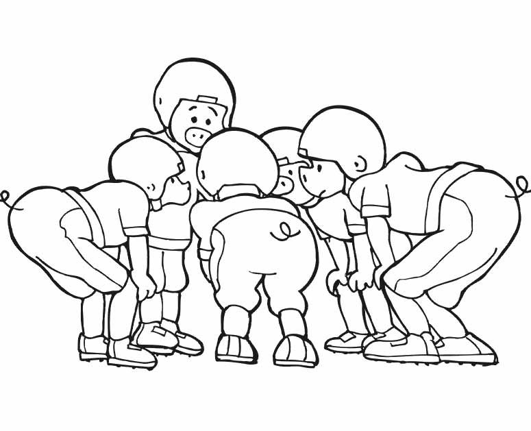 Football Players Are Planning Strategies Coloring Pages - Football