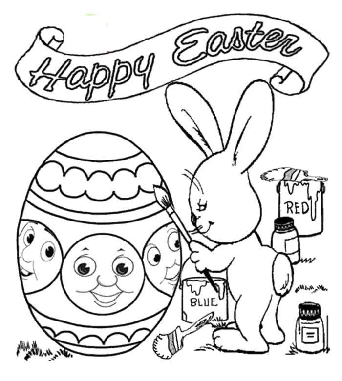 Download Thomas The Train Bunny Easter Chocolates Egg Coloring