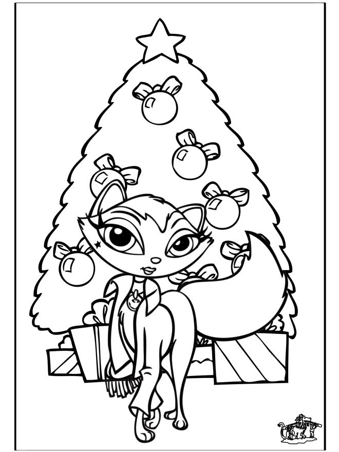 bratz christmas Colouring Pages