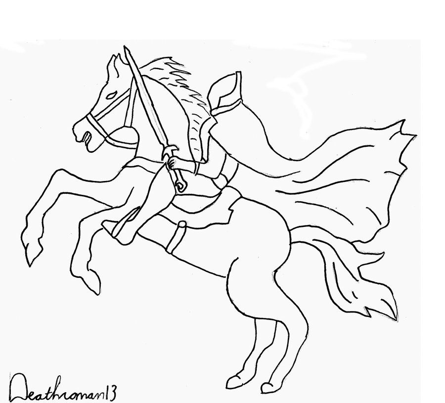 Headless Horseman Coloring Sheet