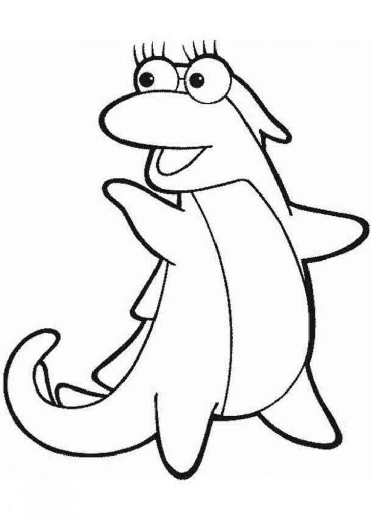New Isa The Iguana Dora The Explorer Coloring Page - deColoring