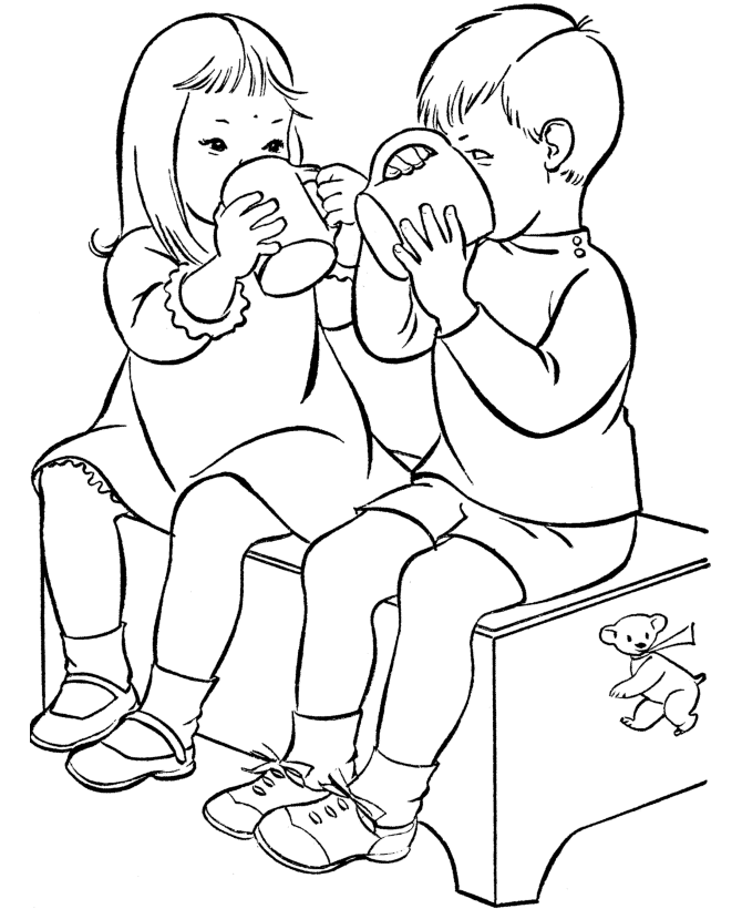 Friendship Coloring Sheets For Kids