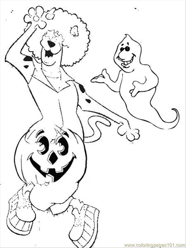 printable coloring page scooby doo halloween cartoons
