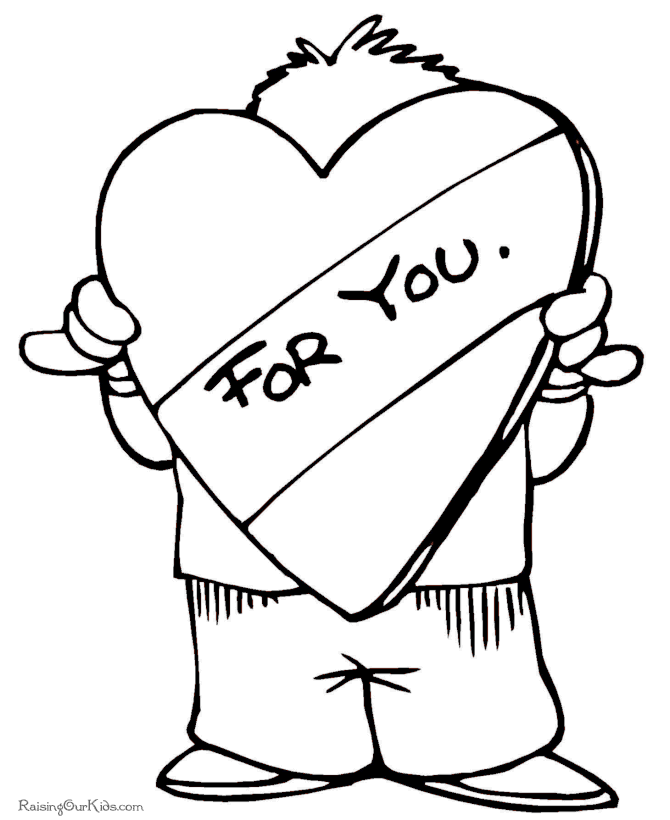 Printable Valentine hearts coloring pages - 019