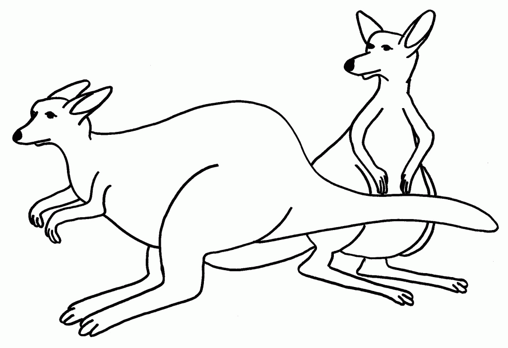 Kangaroo Coloring Page - Free Coloring Pages For KidsFree Coloring
