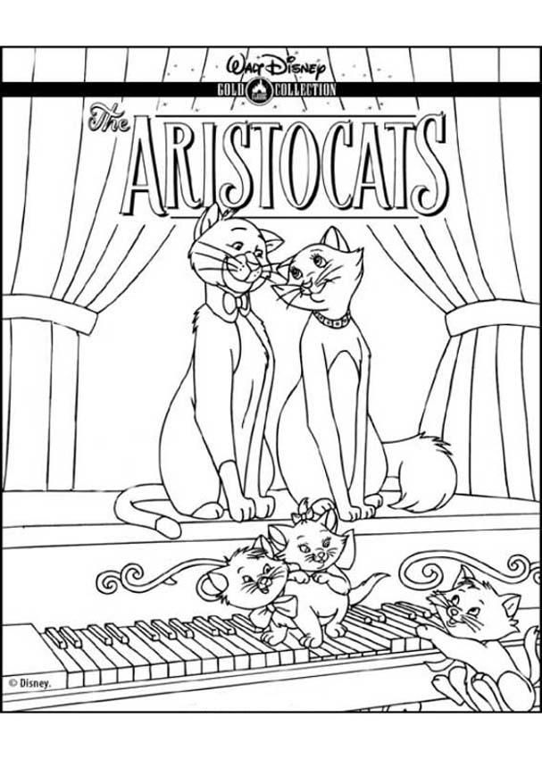 Dibujos para colorear de Los Aristogatos, The Aristocats