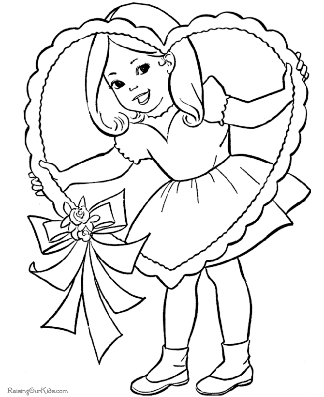Valentine Day coloring pages for kid - 002