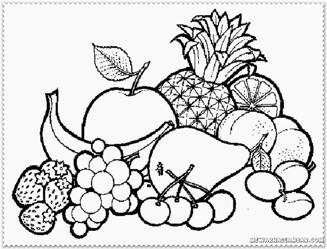 Free Printable Coloring Pages Of Fruit Bowls - Coloring
