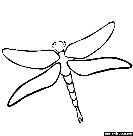 Dragonfly Coloring Page | Free Dragonfly Online Coloring