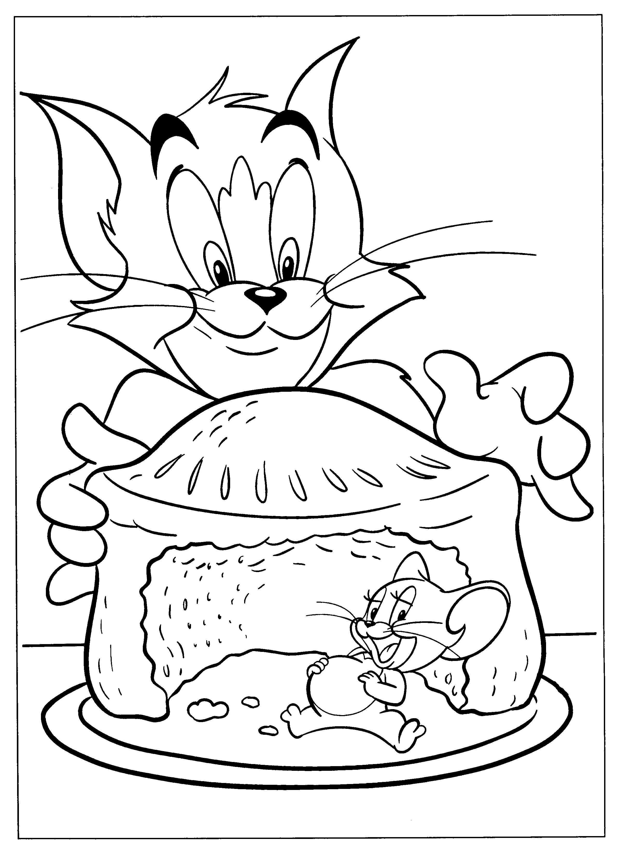 Tom And Jerry Coloring Sheets Printables - High Quality Coloring Pages
