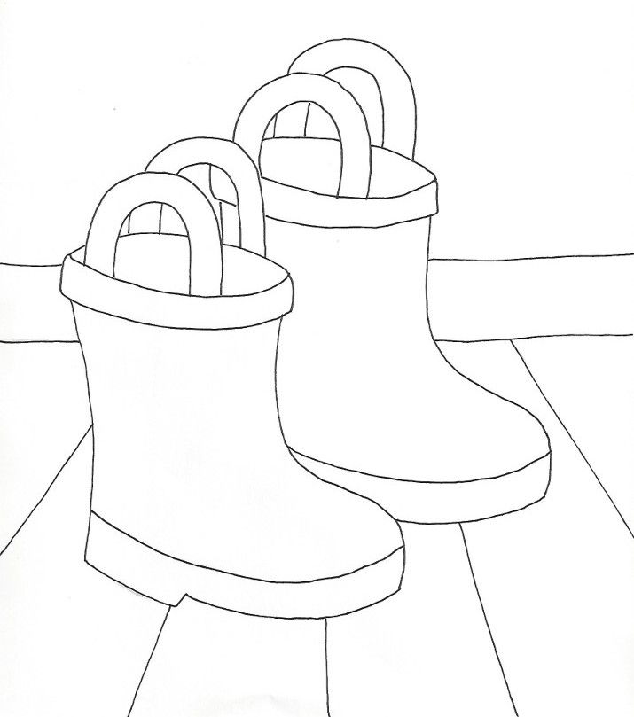 Rain Boots Coloring Page » Wee Folk Art