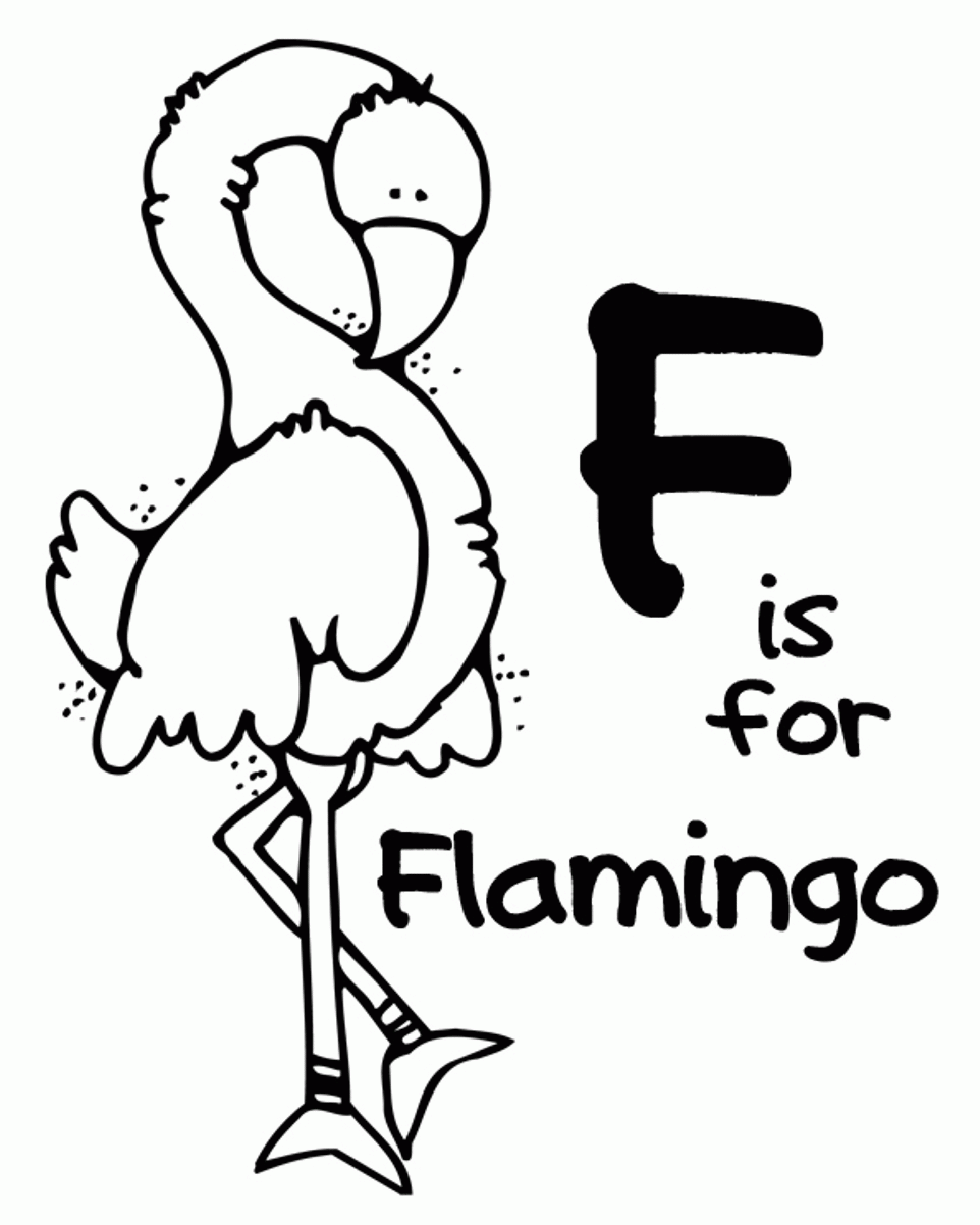 Flamingo Free Alphabet Coloring Pages | Alphabet Coloring pages of ...