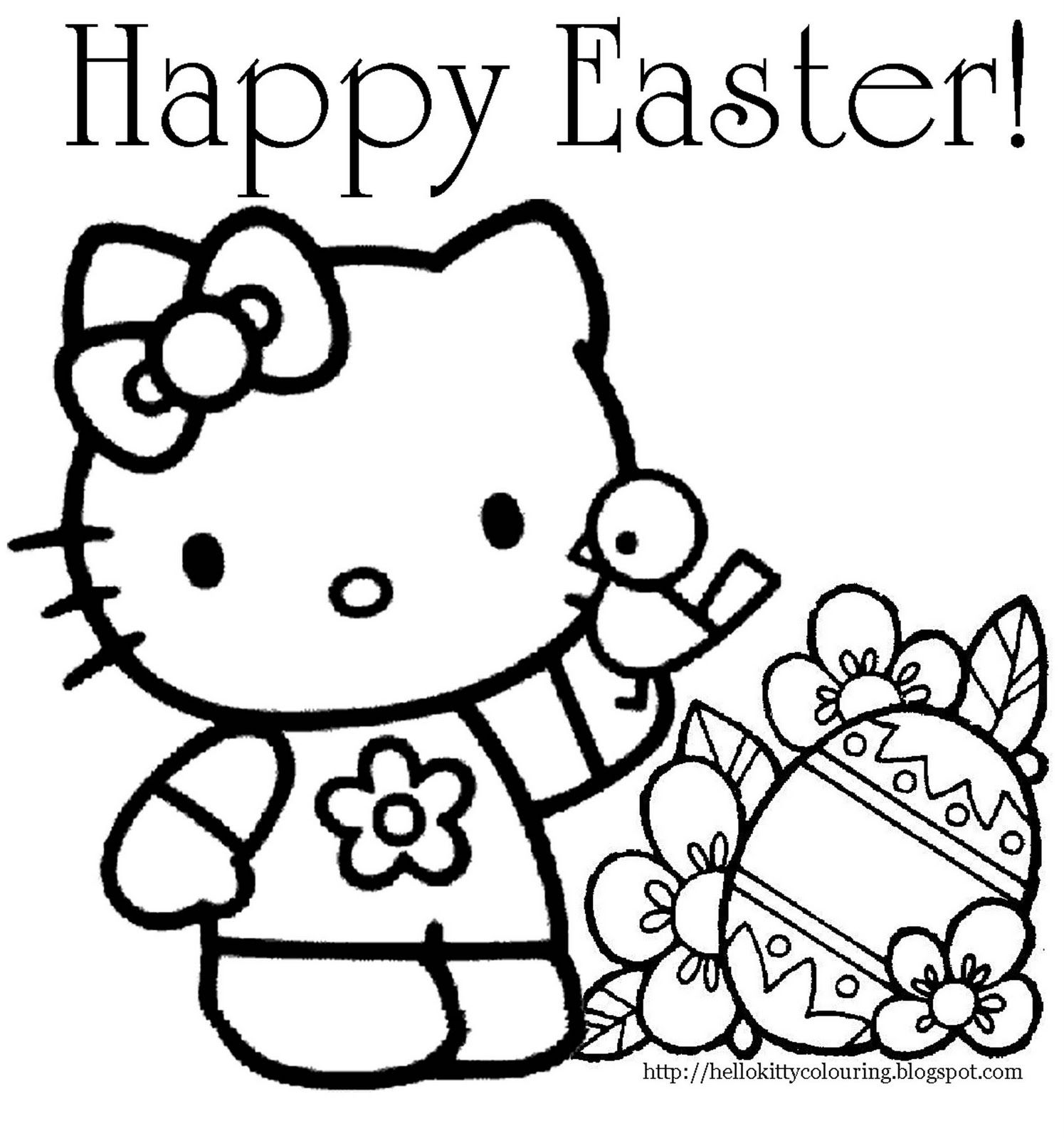 Interactive Magazine: HELLO KITTY EASTER COLORING PAGE