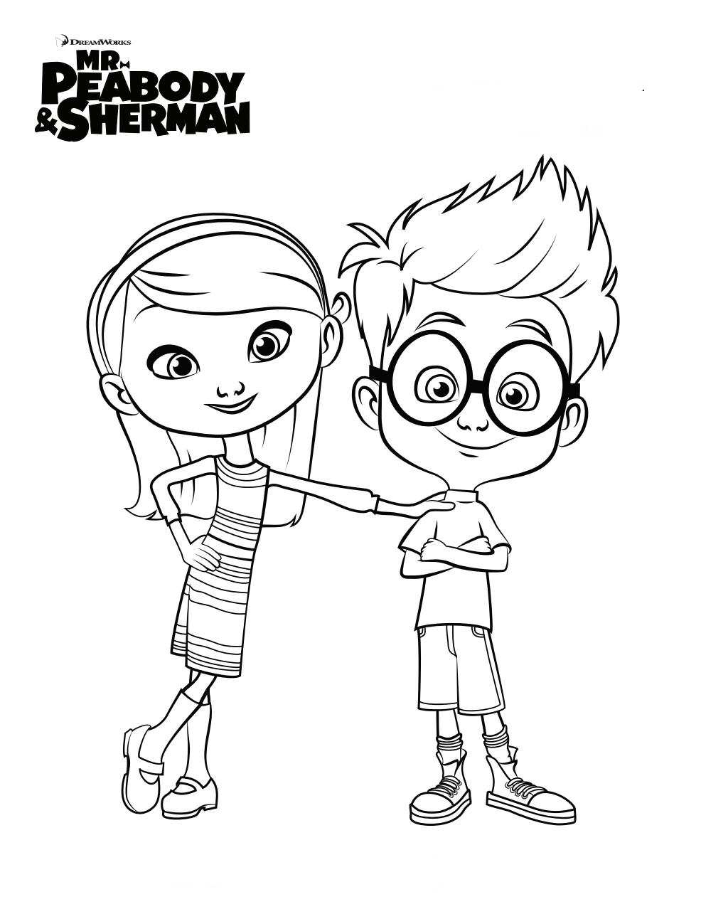 Kids-n-fun.com | 6 coloring pages of Mr Peabody and Sherman