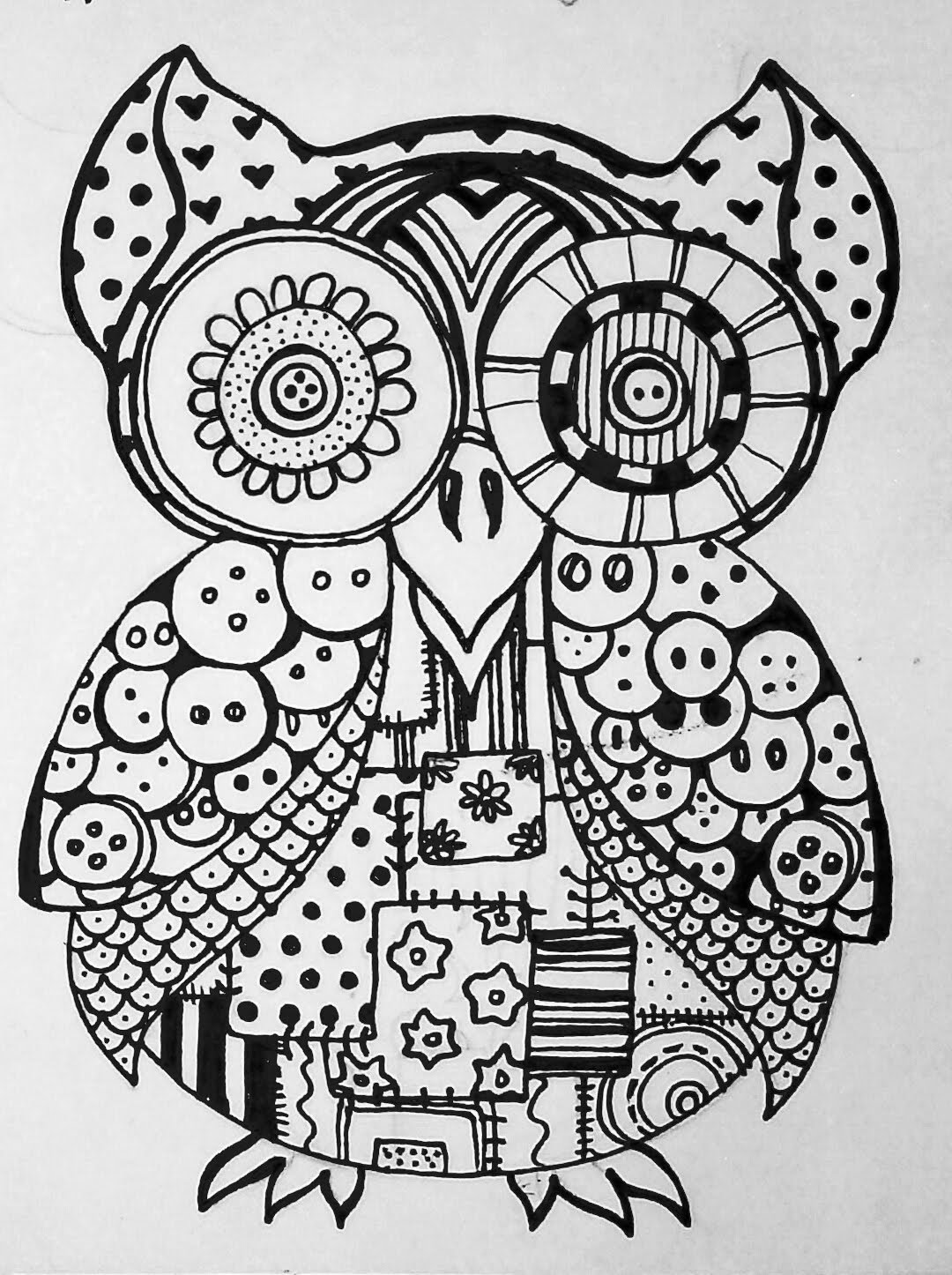 10 Pics of Extreme Coloring Pages Owls - Mosaic Patterns Coloring ...