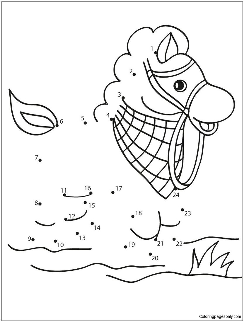 Horse Dot To Dot Coloring Pages horse dot to dots pages Horse Dot ...