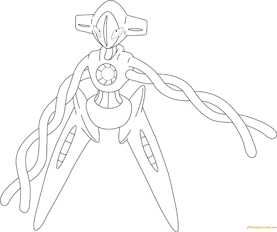 Deoxys From Pokemon Coloring Page - Free Coloring Pages Online