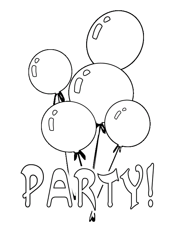 Balloons - Coloring Pages for Kids and for Adults