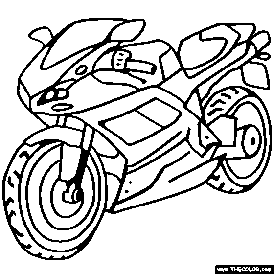 Motorcycles, Motocross, Dirt Bike Online Coloring Pages