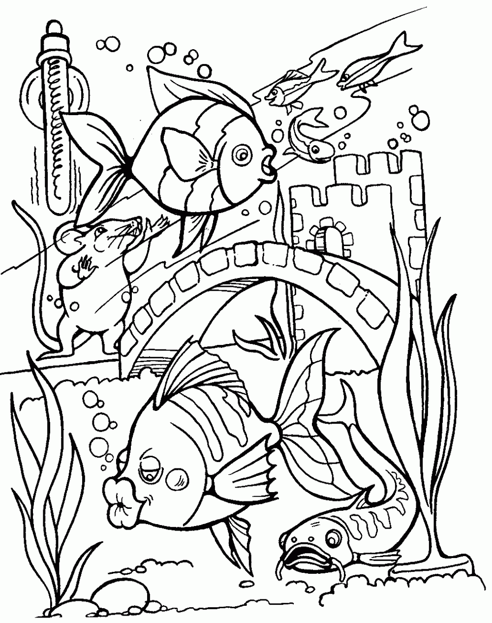 Tropical Fish Coloring Pages e1368610134915 Awesome Fish Coloring ...