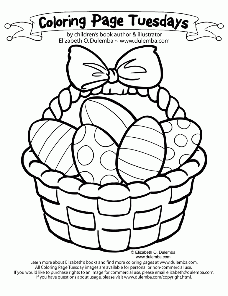 Easter Egg Basket Colouring Pages - High Quality Coloring Pages