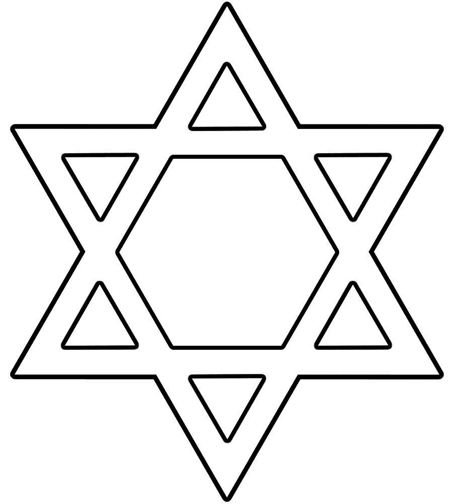 Star of David - Coloring Page (Hanukkah)