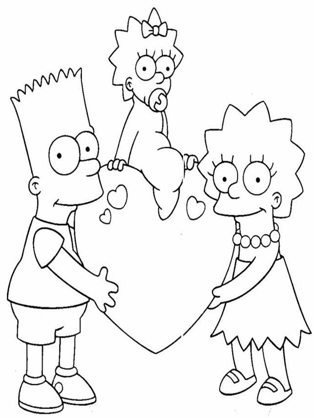 the simpson Colouring Pages (page 2)