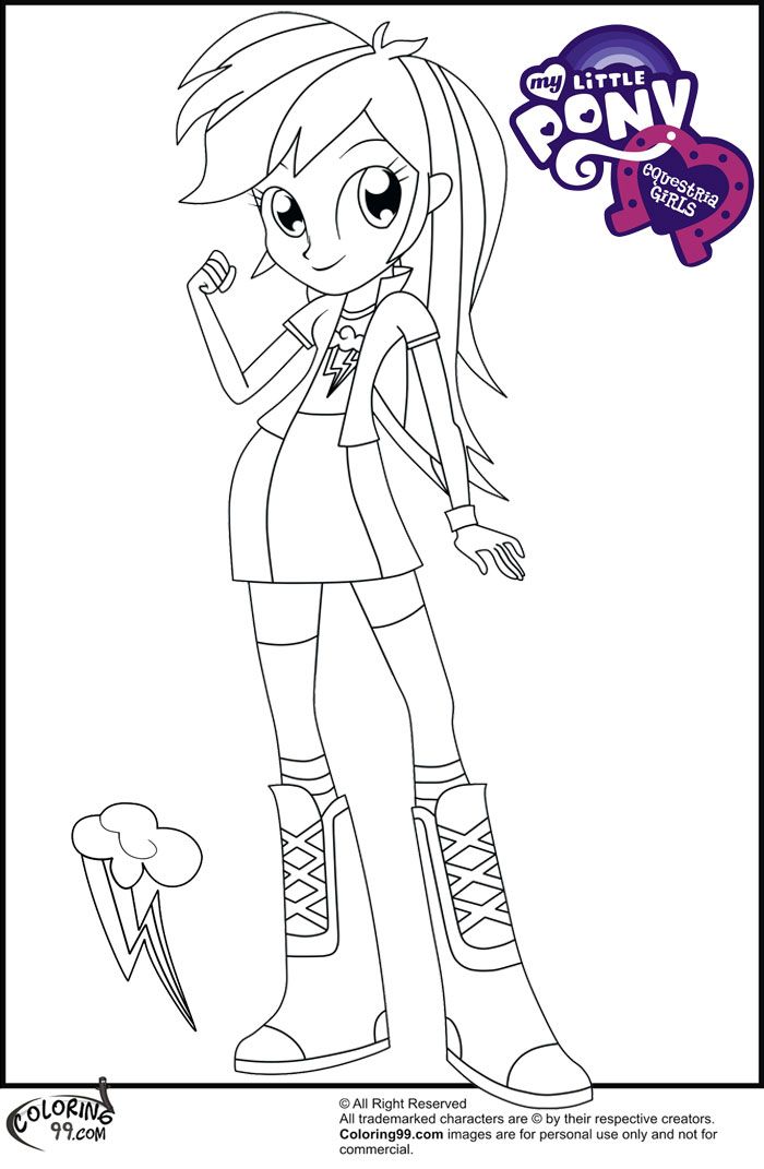 Fans Request : Rainbow Dash Equestria Girl Coloring Pages | Team