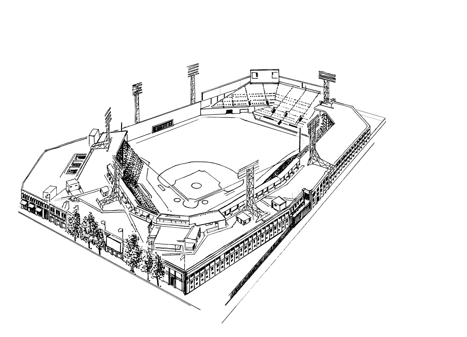 Fenway Park - Red Sox Coloring Page