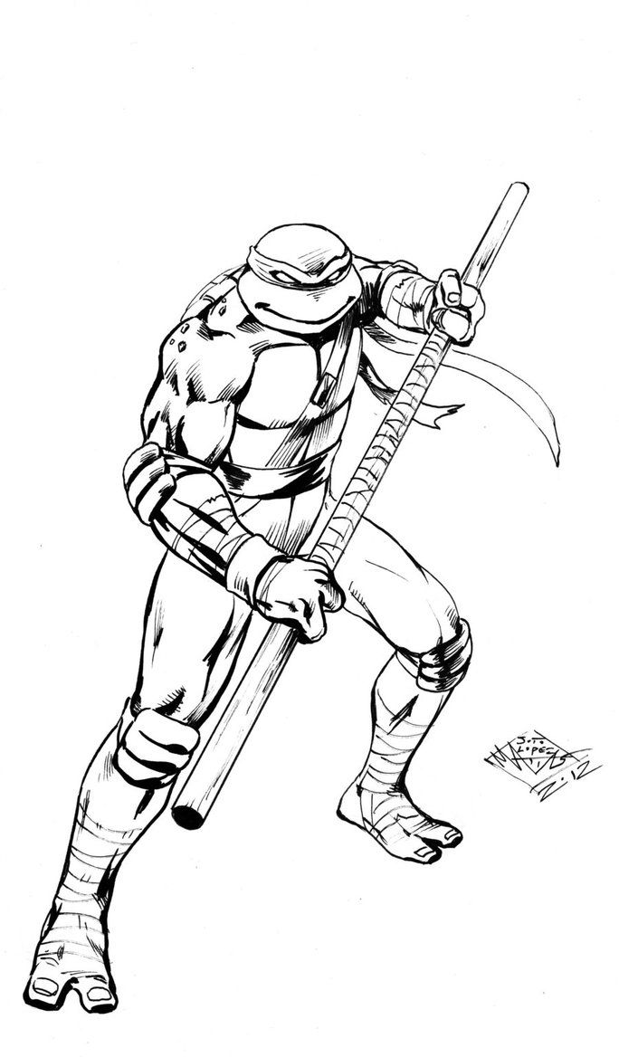 Ninja Turtles Coloring Pages Donatello - High Quality Coloring Pages