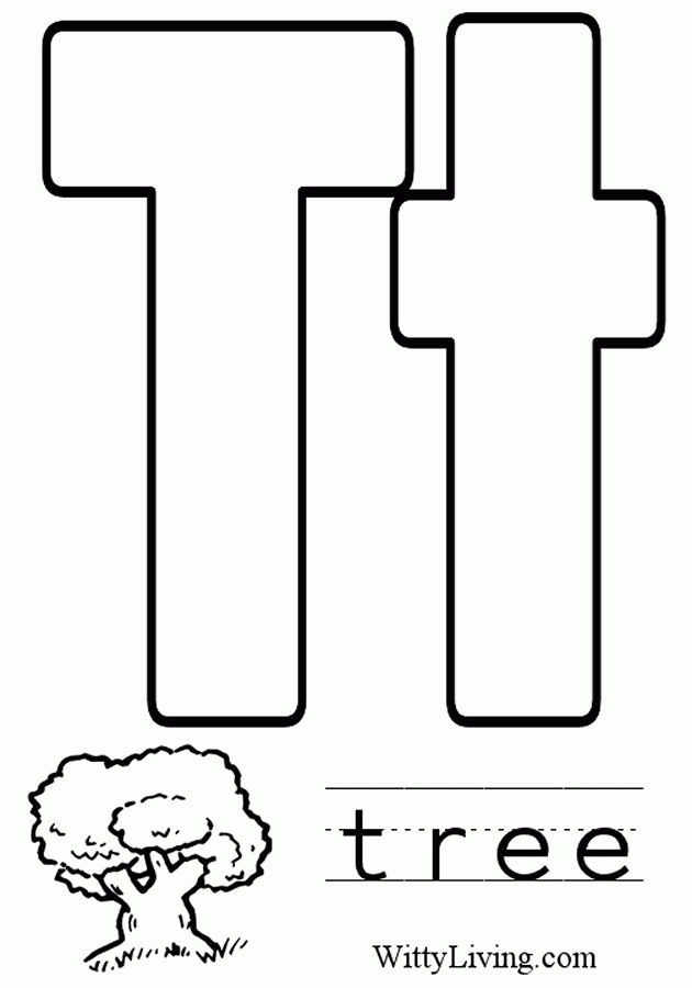 Coloring Pages Letter T - Kids Crafts for Kids to Make