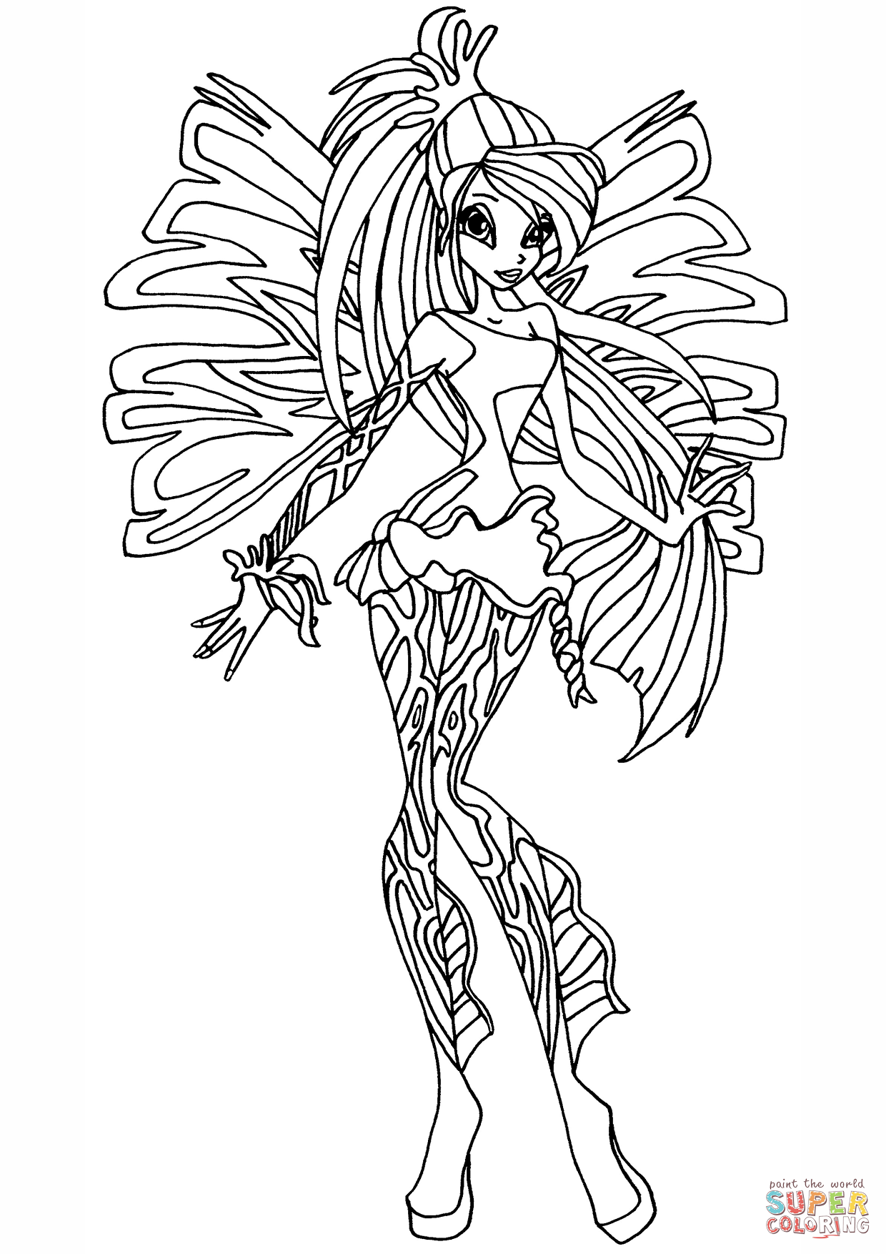 Winx Club Sirenix Bloom coloring page | Free Printable Coloring Pages