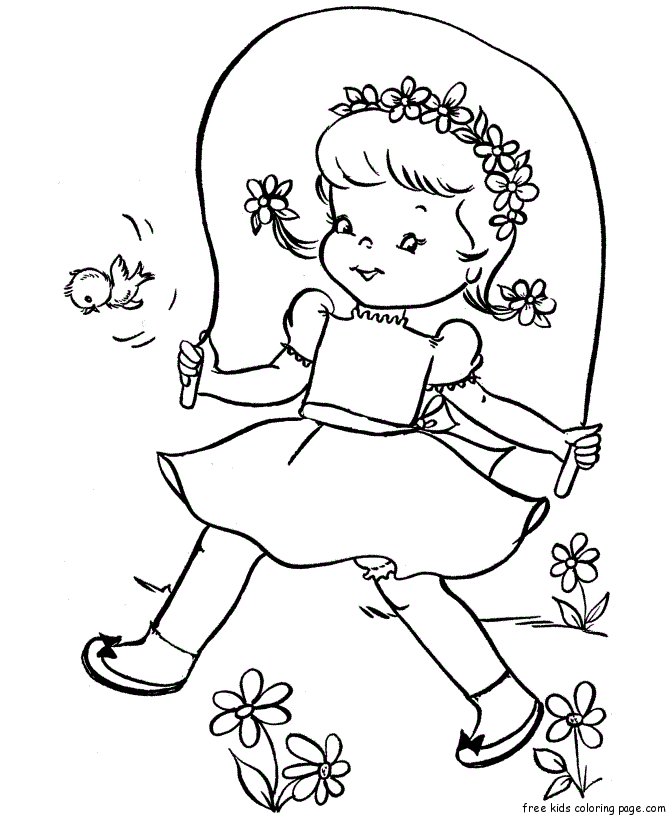 jump rope for heart coloring page jump rope for heart coloring ...