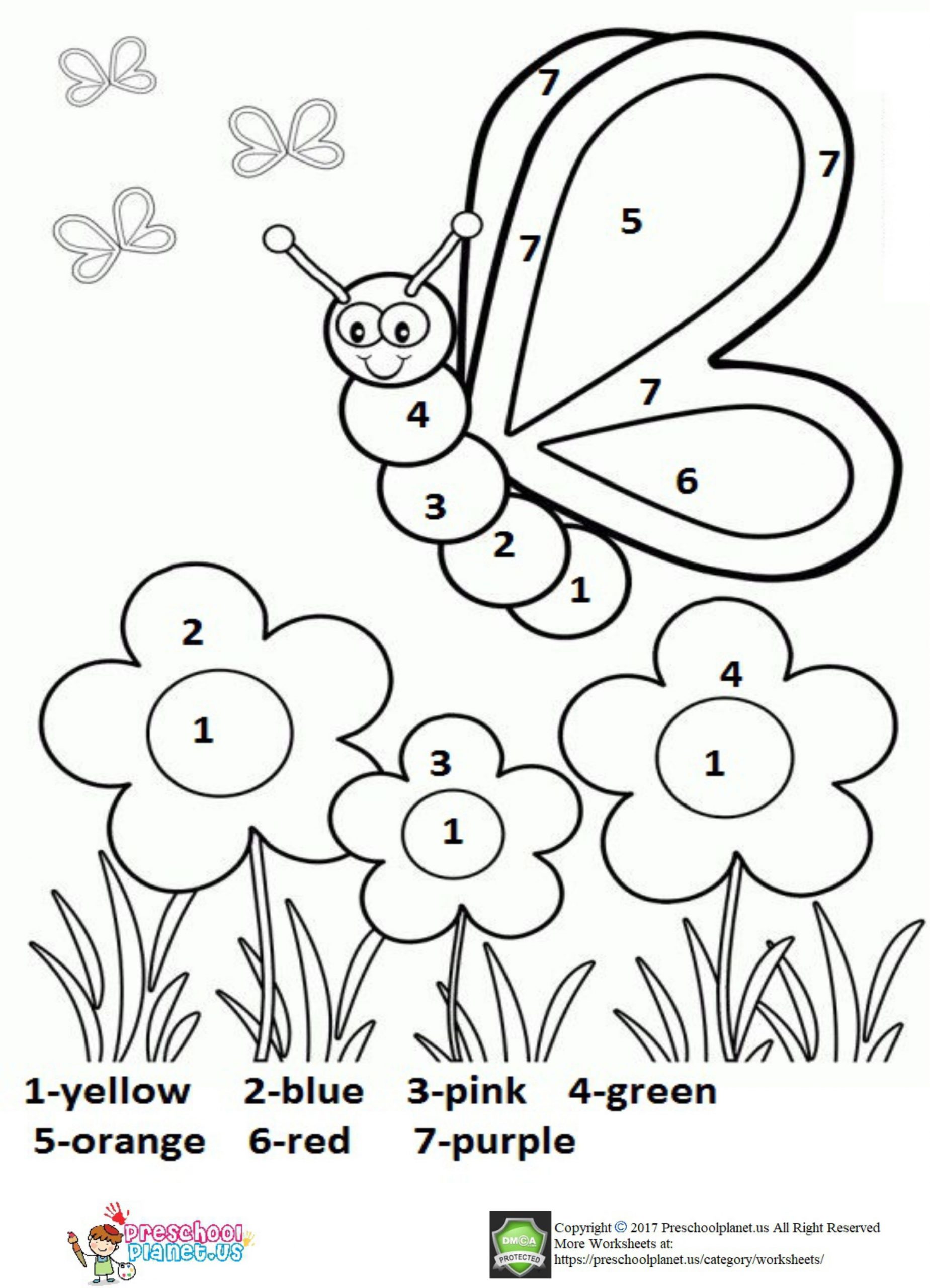 Worksheets : Excelent Spring Coloring Sheets For Toddlers Color By Number  Printable Worksheet Kids Worksheets Scaled Nursery Math Variables Mixed  Facts Type In Any Problem And Get The Answer. Printable Number Sheets.