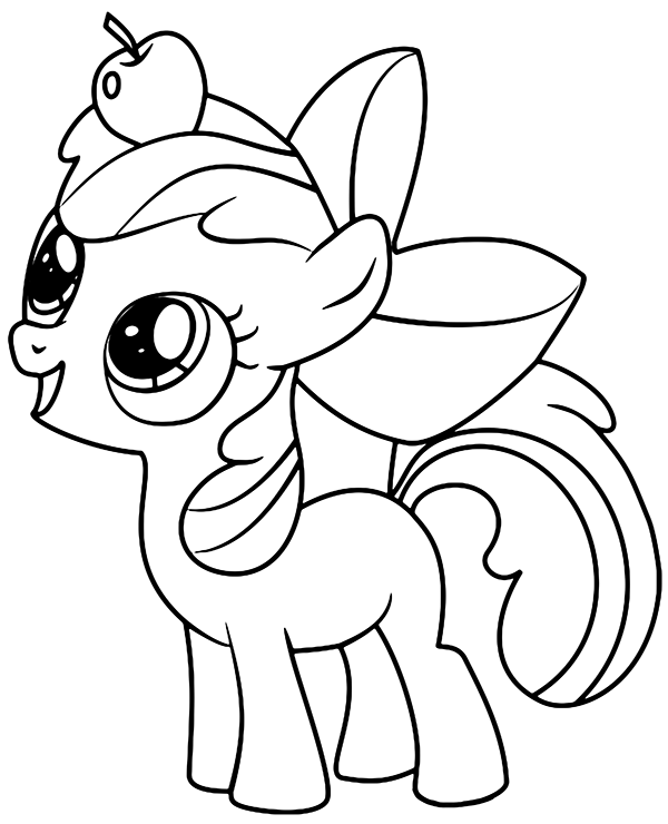 Little pony Applejack - Topcoloringpages.net