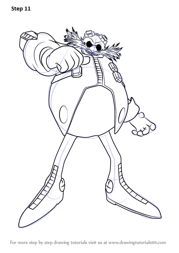 Learn How to Draw Dr Eggman from Sonic the Hedgehog (Sonic the Hedgehog)  Step by Step : Drawing Tutorials