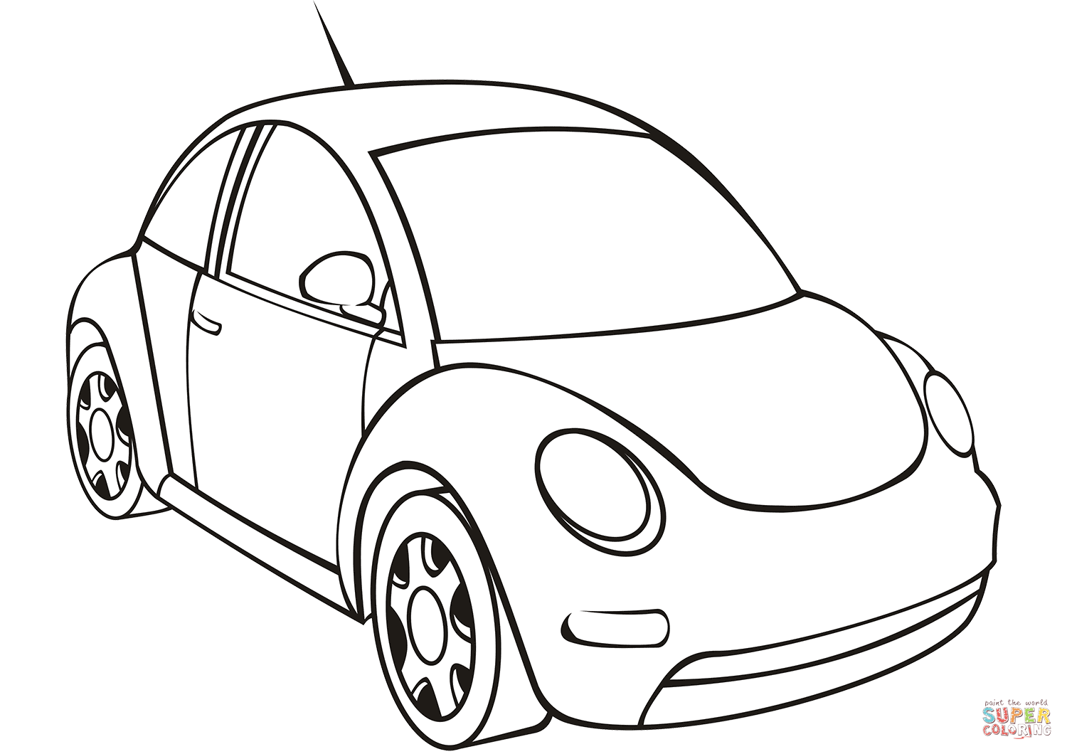 VW Beetle coloring page | Free Printable Coloring Pages
