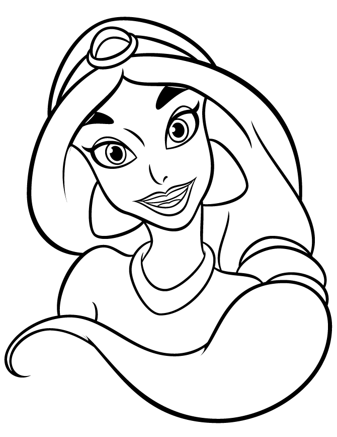 Disney Princess Jasmine Coloring Pages